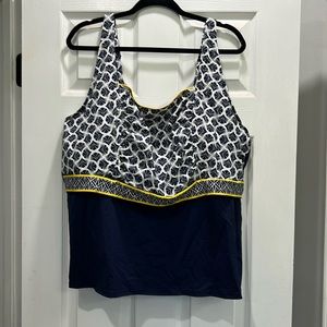 Lands End navy swim top